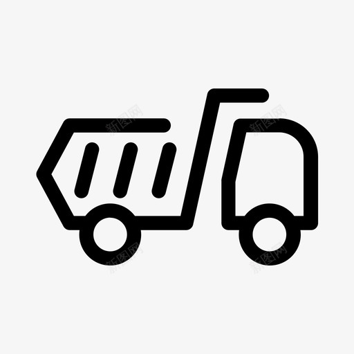 自卸汽车小型卡车建筑图标svg_新图网 https://ixintu.com 小型卡车 建筑 自卸汽车