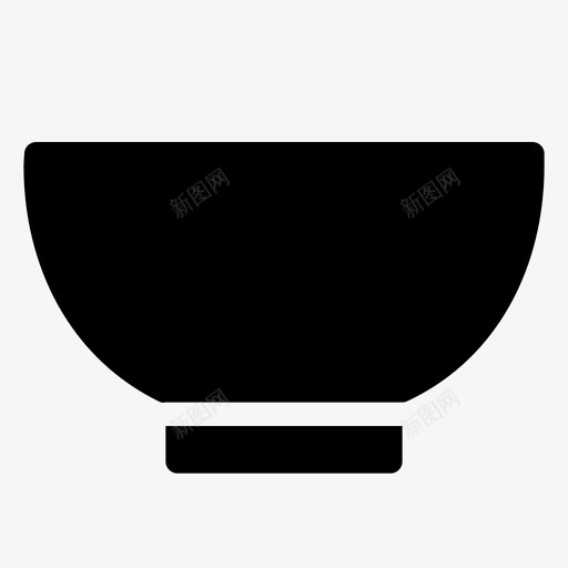 碗食物汤图标svg_新图网 https://ixintu.com 厨房固体 汤 碗 食物