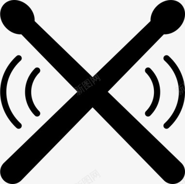 鼓槌音乐唱歌图标图标