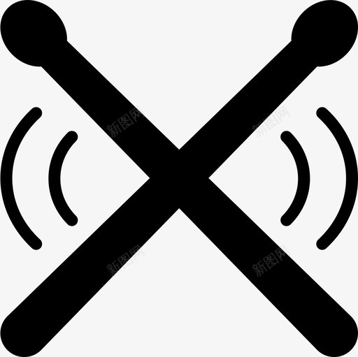 鼓槌音乐唱歌图标svg_新图网 https://ixintu.com 唱歌 声音 歌曲 美女音乐第1卷 音乐 鼓槌