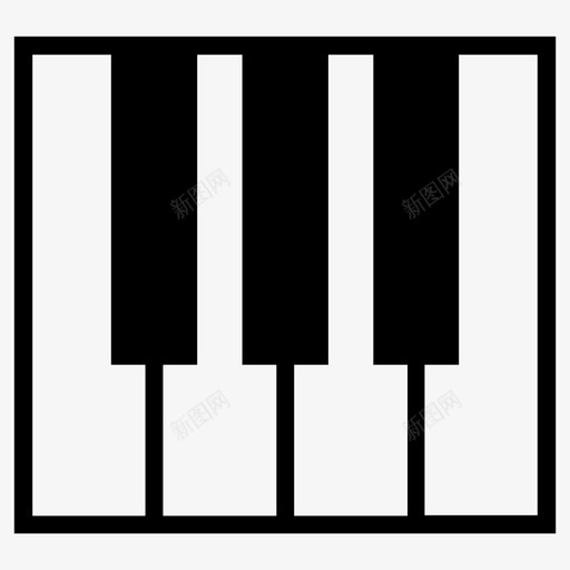 钢琴琴键音乐图标svg_新图网 https://ixintu.com 声音 歌曲 琴键 钢琴 音乐