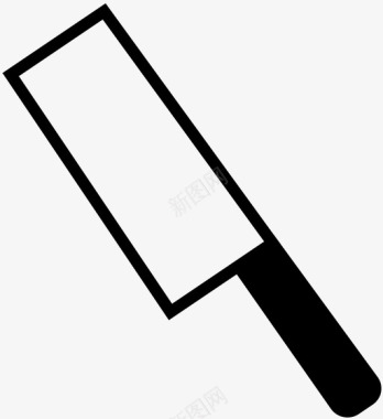 切肉刀厨师刀剁图标图标
