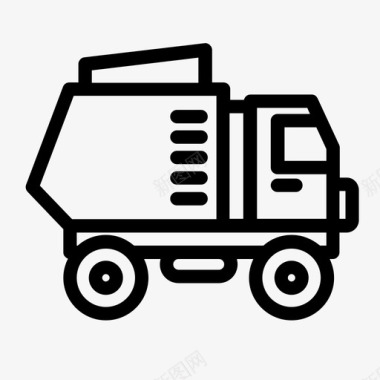垃圾车自卸卡车垃圾箱图标图标