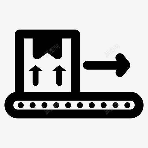 输送机箱子工厂图标svg_新图网 https://ixintu.com 工业 工厂 机械 物流 箱子 输送机