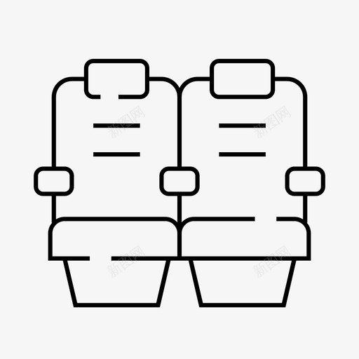 座位椅子乘客图标svg_新图网 https://ixintu.com 乘客 座位 机场标志灯 椅子 飞机