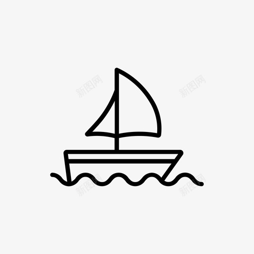 帆船海洋海图标svg_新图网 https://ixintu.com 帆船 水 海 海洋 船 通讯