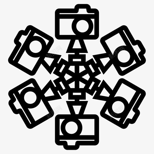 相机抽象图标svg_新图网 https://ixintu.com 图标 图案 抽象 相机 雪晶 雪花