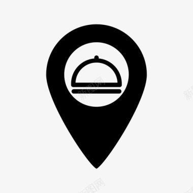 餐厅位置地图旅游图标图标