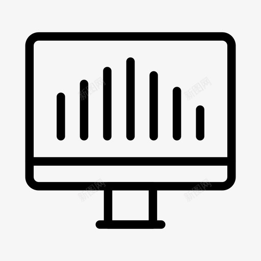 图表lcd营销图标svg_新图网 https://ixintu.com lcd 图表 搜索引擎优化和营销线图标 监控 营销