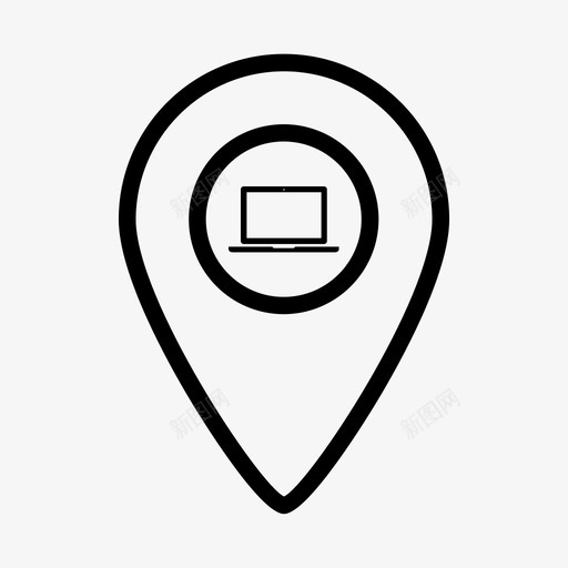 笔记本电脑位置地图旅行图标svg_新图网 https://ixintu.com 地图 旅行 笔记本电脑位置