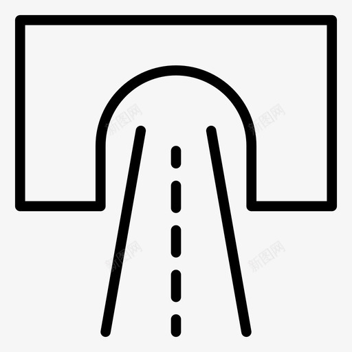 道路小路街道图标svg_新图网 https://ixintu.com 夏季和旅游线路图标 小路 街道 道路 隧道