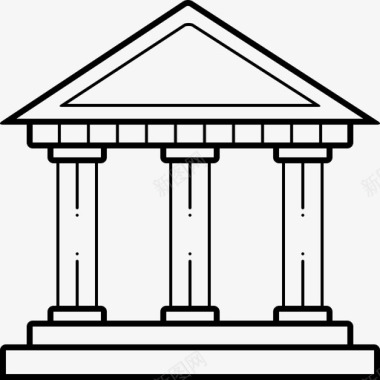 银行银行家建筑图标图标