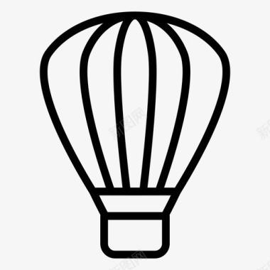 气球飞行降落伞图标图标