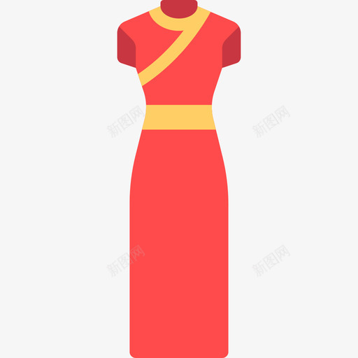 汉服（女）svg_新图网 https://ixintu.com 汉服（女） 扁平 精美 简约 多色