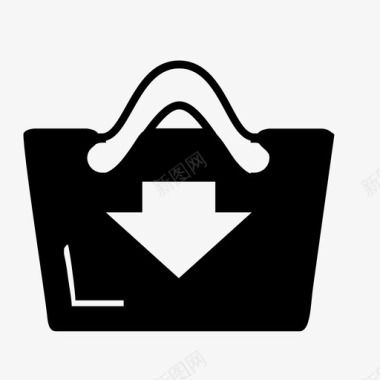 购物袋放下集市图标图标