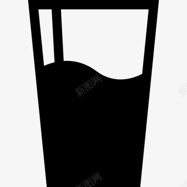 大玻璃杯水饮料图标图标