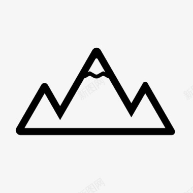 山风景自然图标图标