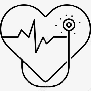 心脏病肿瘤学图标图标