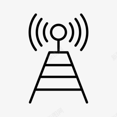 wifi塔科学信号图标图标