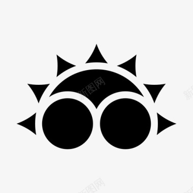 太阳面具圆脸图标图标