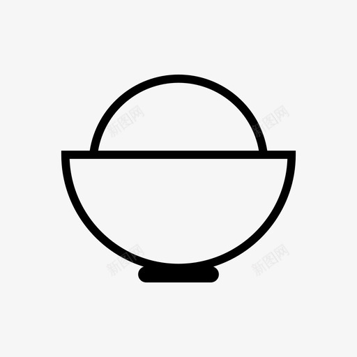 米饭碗食物图标svg_新图网 https://ixintu.com 碗 米饭 食物