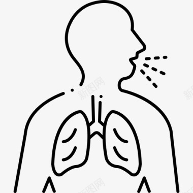 哮喘吸入器喘息图标图标