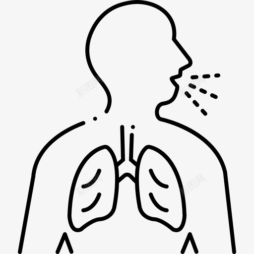 哮喘吸入器喘息图标svg_新图网 https://ixintu.com 吸入器 哮喘 喘息