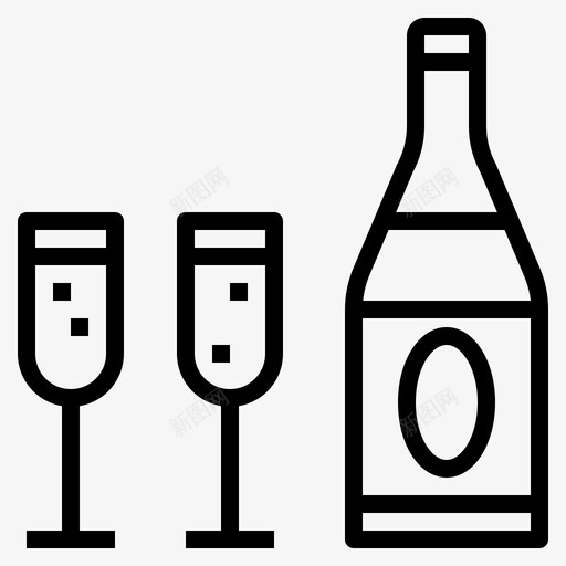 酒香槟干杯图标svg_新图网 https://ixintu.com 干杯 玻璃杯 生日聚会 祝酒 酒 香槟