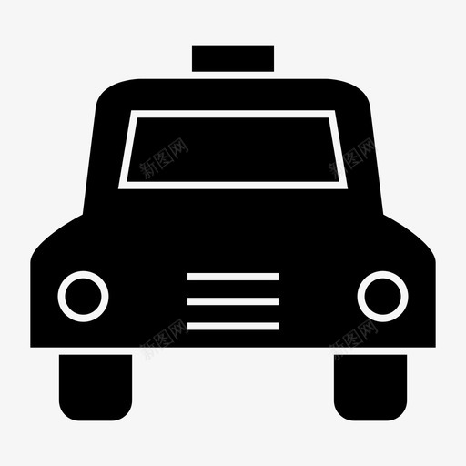 汽车应用服务图标svg_新图网 https://ixintu.com 出租车 应用 服务 汽车 车辆
