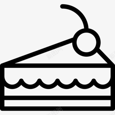 蛋糕片食品市场图标图标