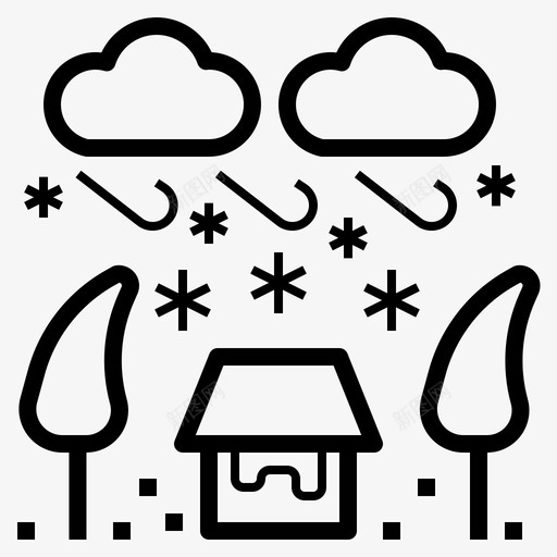 暴风雪寒冷下雪图标svg_新图网 https://ixintu.com 下雪 寒冷 暴风雪 紧急情况和灾害管理
