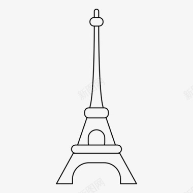 埃菲尔铁塔欧洲法国图标图标