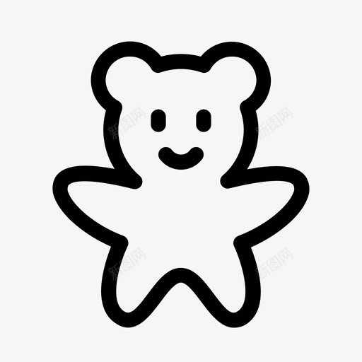 泰迪熊饼干毛皮图标svg_新图网 https://ixintu.com 婴儿系列 毛皮 泰迪熊 玩具 饼干