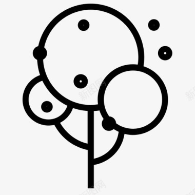 树花森林图标图标