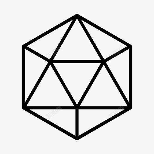 六边形抽象几何图标svg_新图网 https://ixintu.com 三角形 六边形 几何 多边形 抽象 自然