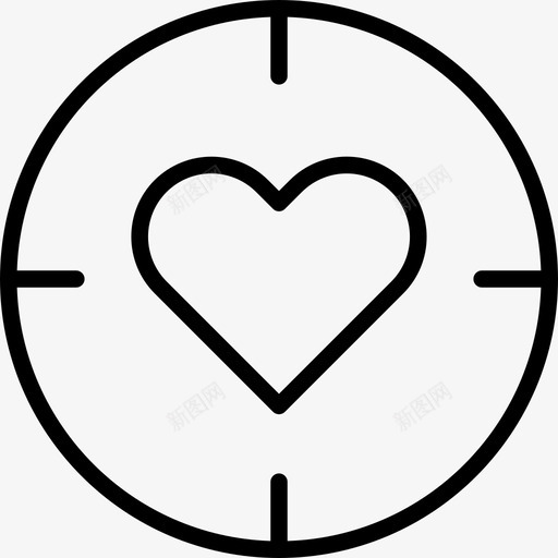 目标靶心心图标svg_新图网 https://ixintu.com 心 心薄 爱 目标 靶心