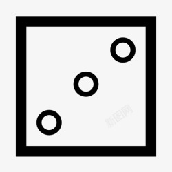 三个弯曲方块三个骰子3方块图标高清图片