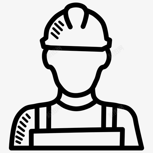 劳动化身人物图标svg_新图网 https://ixintu.com 五一涂鸦 人物 劳动 化身 建筑 机械