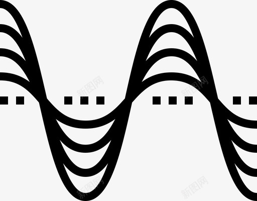 声波音频频率图标svg_新图网 https://ixintu.com 声波 录音室未来线 波 调制 音频 频率