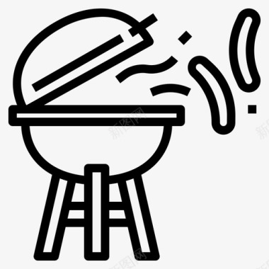 烧烤派对香肠图标图标