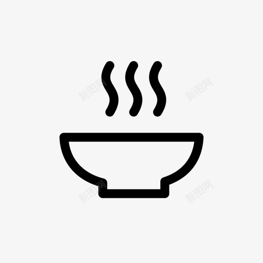 热菜碗咖啡图标svg_新图网 https://ixintu.com 咖啡 热菜 盘子 碗 食物