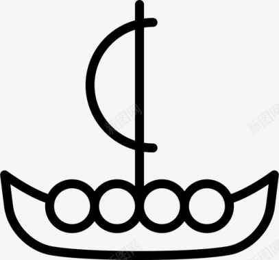 海盗船海洋帆图标图标