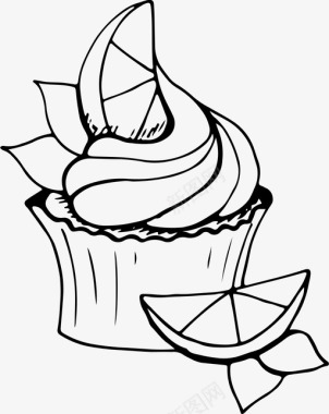 柠檬蛋糕甜点食物图标图标