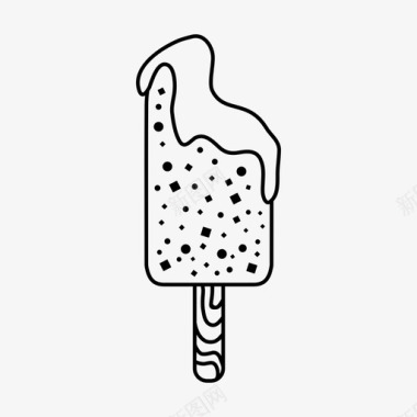 融化的冰淇淋滴水冰淇淋图标图标