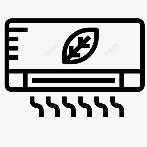 空调生态环保图标svg_新图网 https://ixintu.com 环保 生态 空调