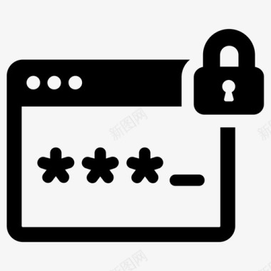 密码锁保护图标图标