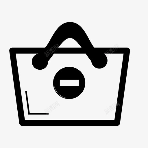 购物袋最小值市场减去图标svg_新图网 https://ixintu.com 减去 市场 购物袋最小值