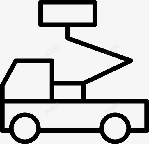 卡车电梯升降机图标svg_新图网 https://ixintu.com 升降机 卡车 服务 电梯 车辆 载人升降机