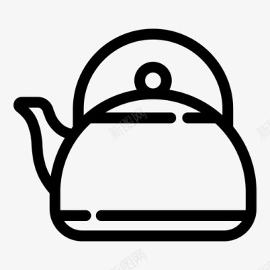 茶壶探险露营图标图标