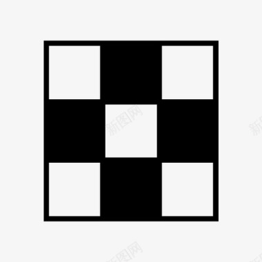 网格象棋立方体图标图标